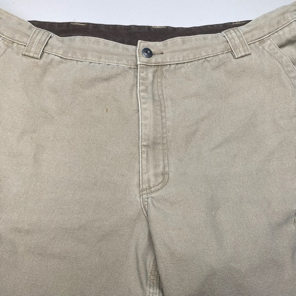 Duluth Pack Other - Duluth Trading Co Khaki Canvas Cargo Work Pants (46x29) Mens Utility Double Knee